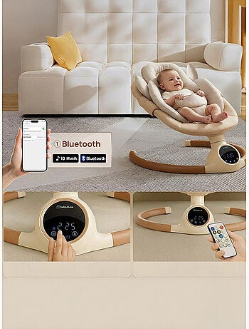 Balancelle électrique / transat bébé ALPHA Beige