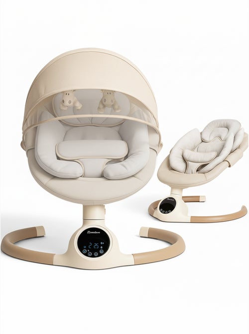 Balancelle électrique / transat bébé ALPHA Beige - Kiabi