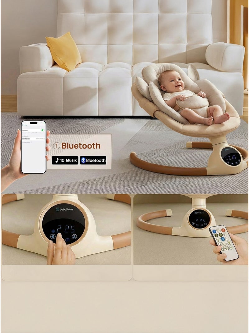 Balancelle électrique / transat bébé ALPHA Beige Beige - Kiabi