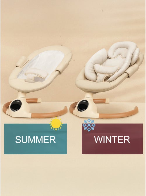 Balancelle électrique / transat bébé ALPHA Beige - Kiabi