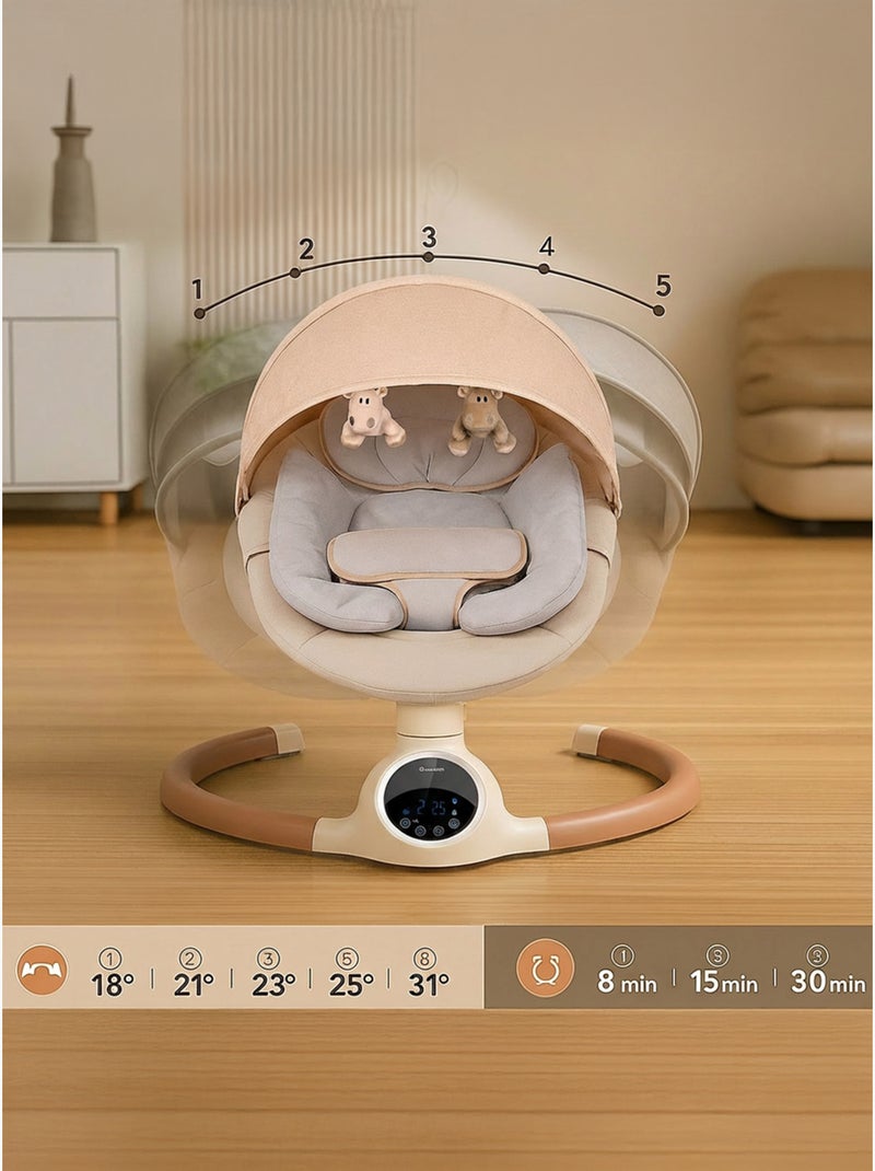 Balancelle électrique / transat bébé ALPHA Beige Beige - Kiabi