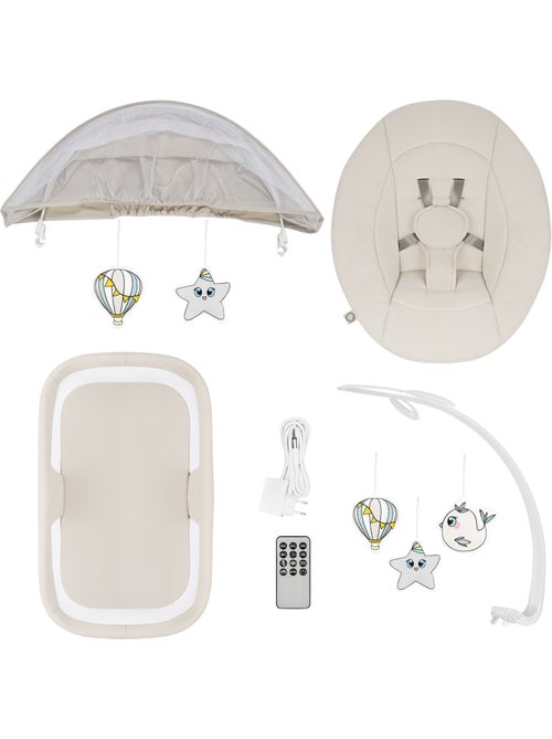 Balancelle et Nacelle Électrique LIONELO Vivi Set - 12 mélodies - 3 modes - Télécommande - Kiabi Balancelle et Nacelle Électrique LIONELO Vivi Set - 12 mélodies - 3 modes - Télécommande - Kiabi