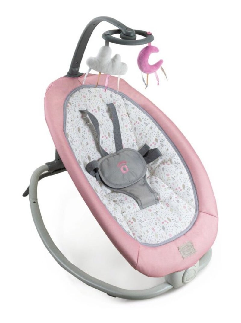 Balancelle et transat bébé relaxante avec musique et vibrations, pliage compact - Fold Rose - Kiabi