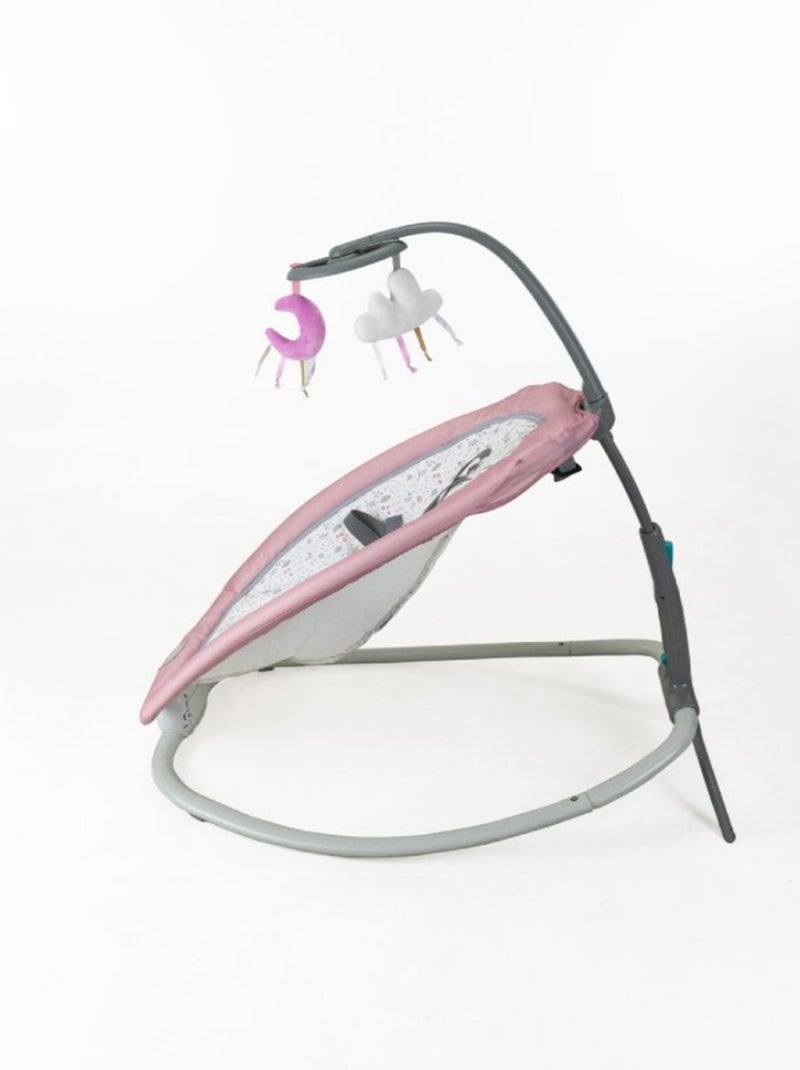 Balancelle et transat bébé relaxante avec musique et vibrations, pliage compact - Fold Rose - Kiabi