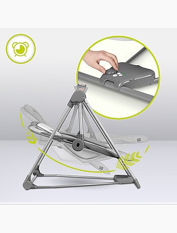 Balancelle et transat LIONELO Otto - Sons nature - 5 vitesses de balancement - Pliage compact