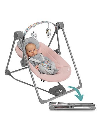Balancelle et transat LIONELO Otto - Sons nature - 5 vitesses de balancement - Pliage compact