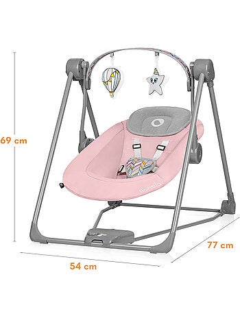 Balancelle et transat LIONELO Otto - Sons nature - 5 vitesses de balancement - Pliage compact