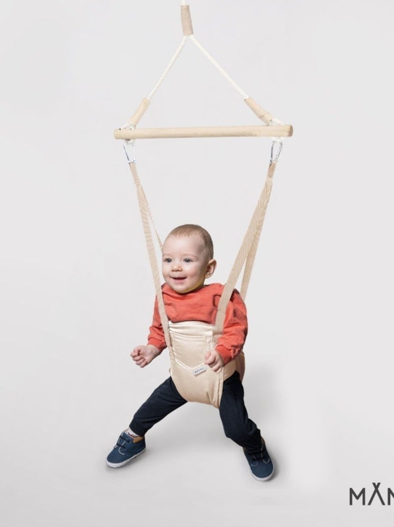 Balancelle suspendue bébé  Jumper (6- 24 mois) avec harnais et crochet Beige - Kiabi