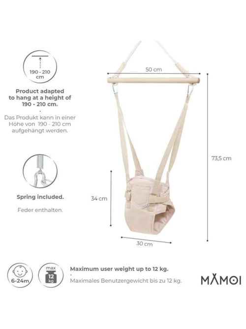Balancelle suspendue bébé  Jumper (6- 24 mois) avec harnais et crochet - Kiabi