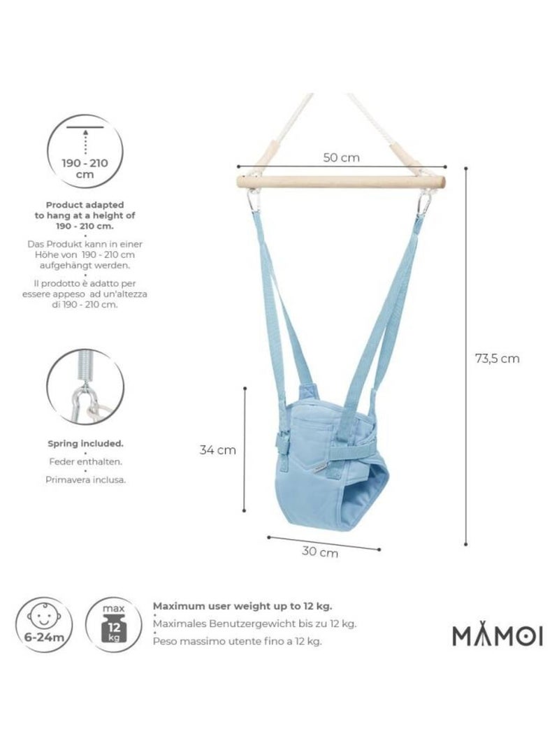 Balancelle suspendue bébé  Jumper (6- 24 mois) avec harnais et crochet Bleu - Kiabi