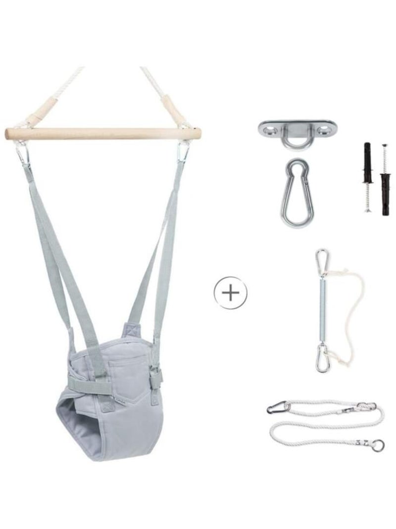 Balancelle suspendue bébé  Jumper (6- 24 mois) avec harnais et crochet Gris clair - Kiabi