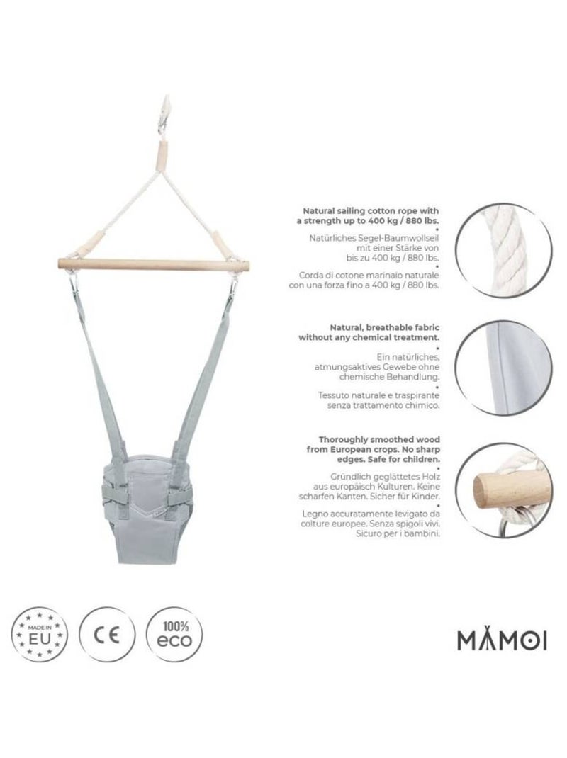 Balancelle suspendue bébé  Jumper (6- 24 mois) avec harnais et crochet Gris clair - Kiabi