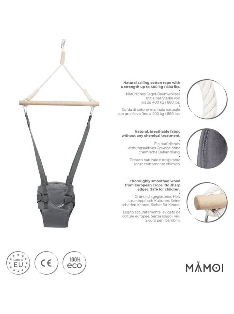 Balancelle suspendue bébé  Jumper (6- 24 mois) avec harnais et crochet Gris foncé - Kiabi