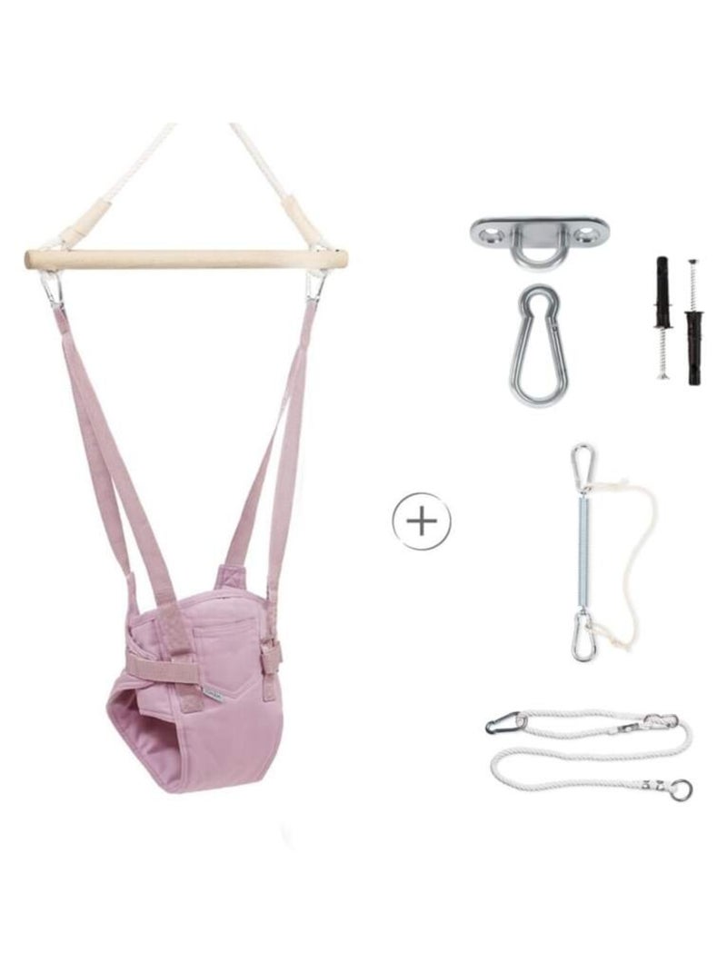 Balancelle suspendue bébé  Jumper (6- 24 mois) avec harnais et crochet Rose - Kiabi