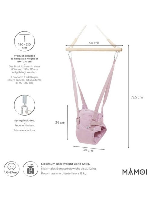 Balancelle suspendue bébé Jumper (6- 24 mois) avec harnais et crochet - Kiabi Balancelle suspendue bébé Jumper (6- 24 mois) avec harnais et crochet - Kiabi