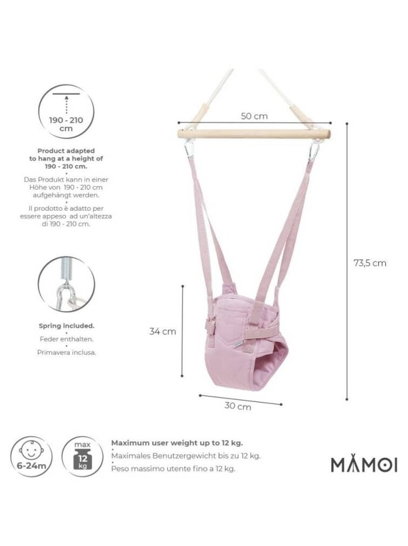 Balancelle suspendue bébé  Jumper (6- 24 mois) avec harnais et crochet Rose - Kiabi