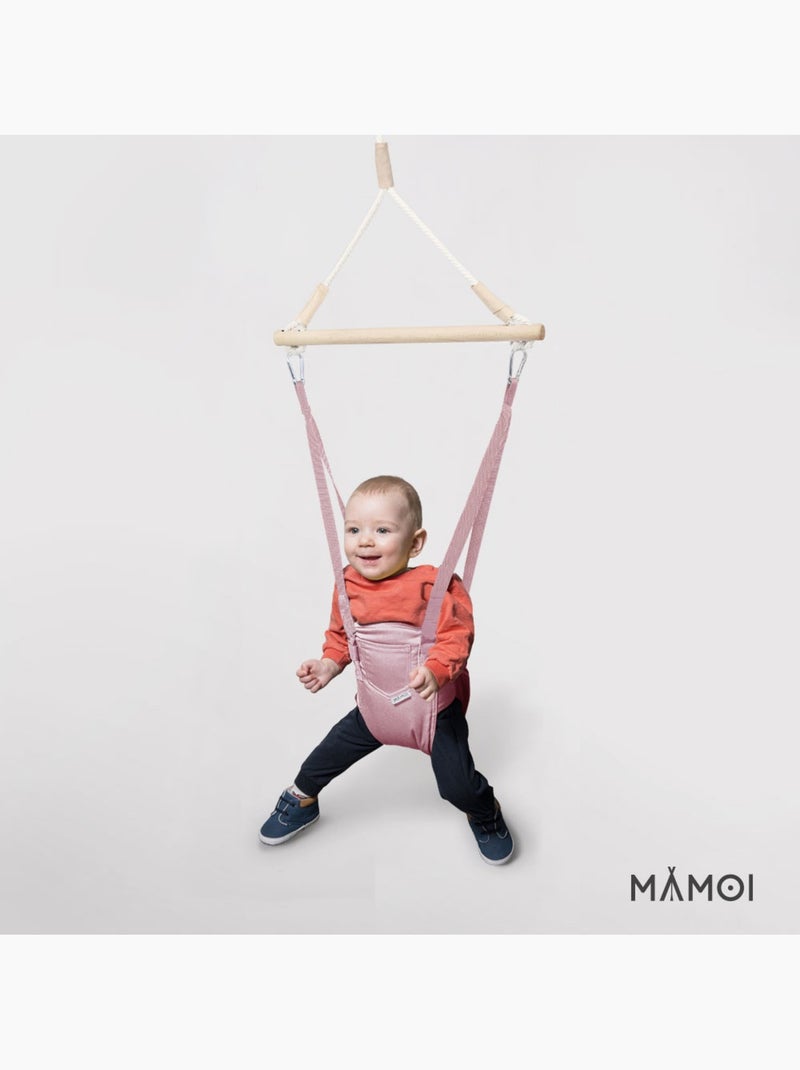 Balancelle suspendue bébé MAMOI Jumper (6- 24 mois) avec harnais et crochet Rose - Kiabi