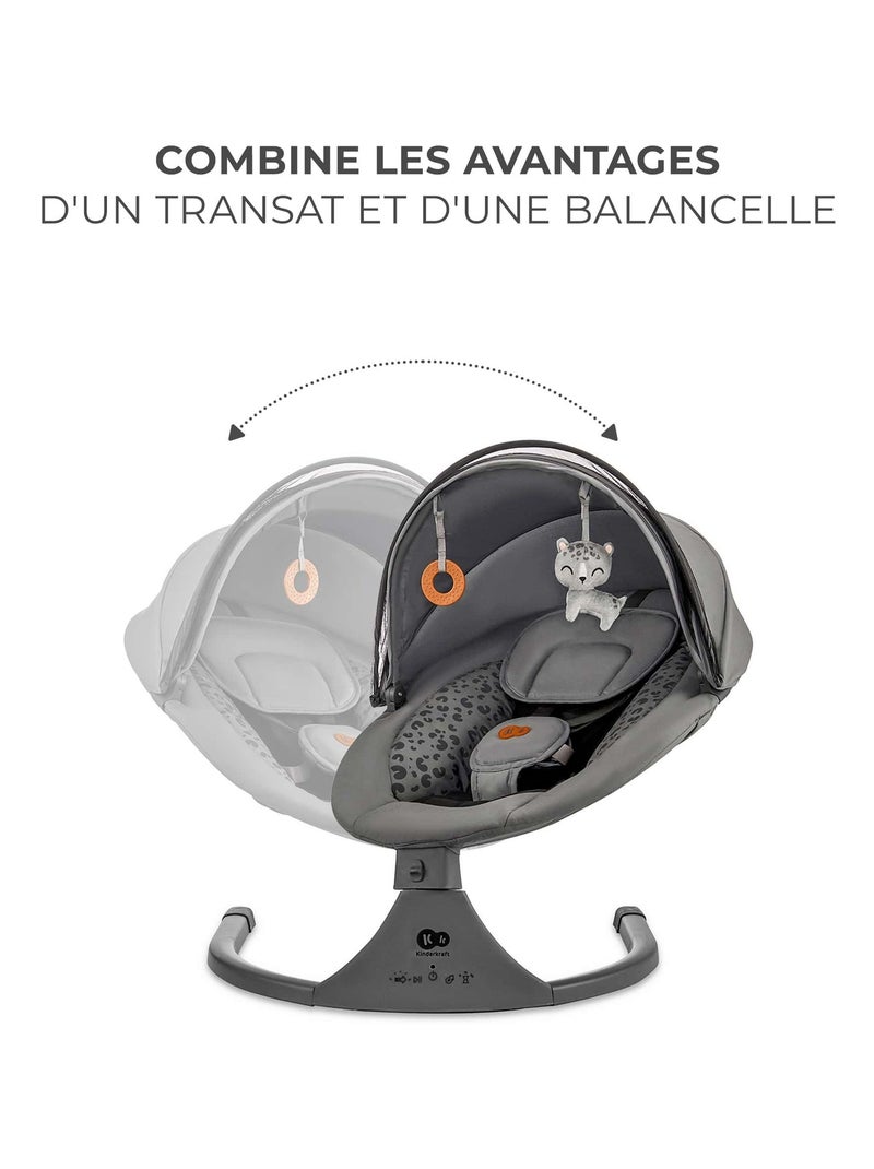 Balancelle transat électrique 2en1 2 foncé modèle pratique et con Gris foncé - Kiabi