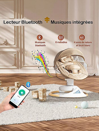 Balancelle / transat electrique bebe Emy de BEBELUXE Balancement naturel