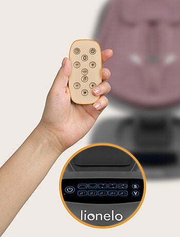 Balancelle Transat Électrique LIONELO Blossom - Revêtement 60% bambou - 5 mouvements - Télécommande