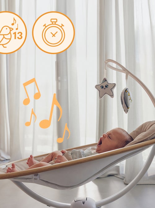 Balancelle Transat Électrique LIONELO Olivia - 5 mouvements - 180° - Télécommande - Mélodies - Kiabi