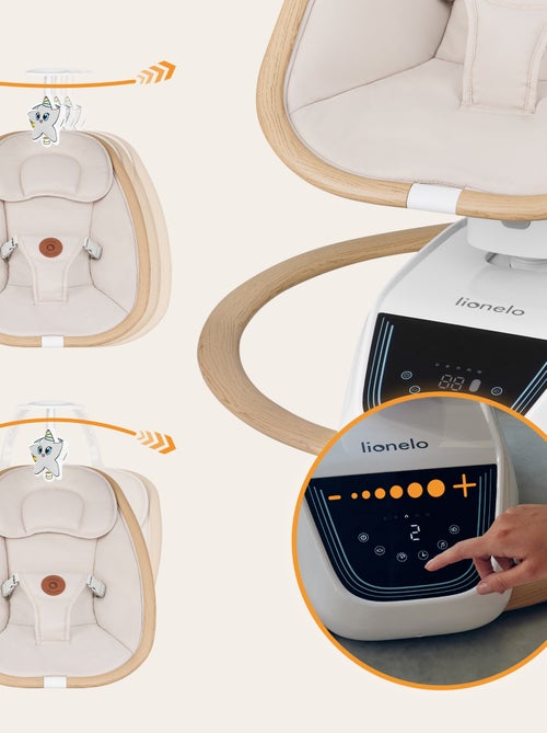 Balancelle Transat Électrique LIONELO Olivia - 5 mouvements - 180° - Télécommande - Mélodies - Kiabi