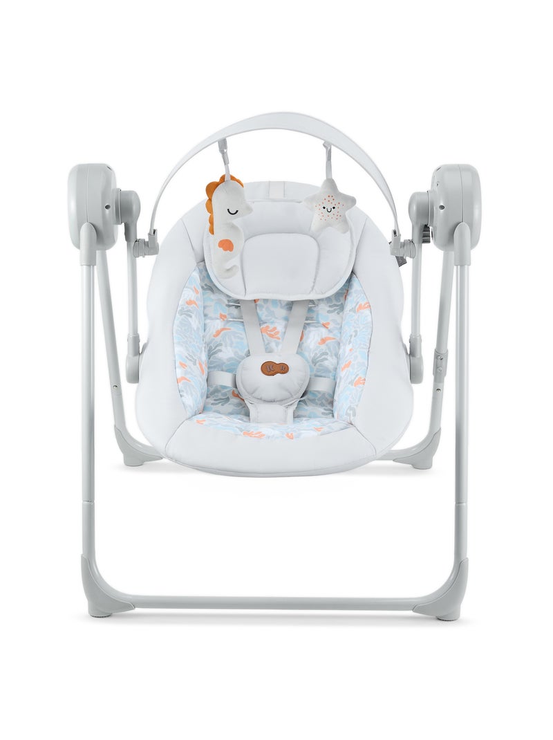 Balancelle-transat Kinderkraft SWINGEE avec 5 vitesses, 8 mélodies, pliable et légère Gris - Kiabi