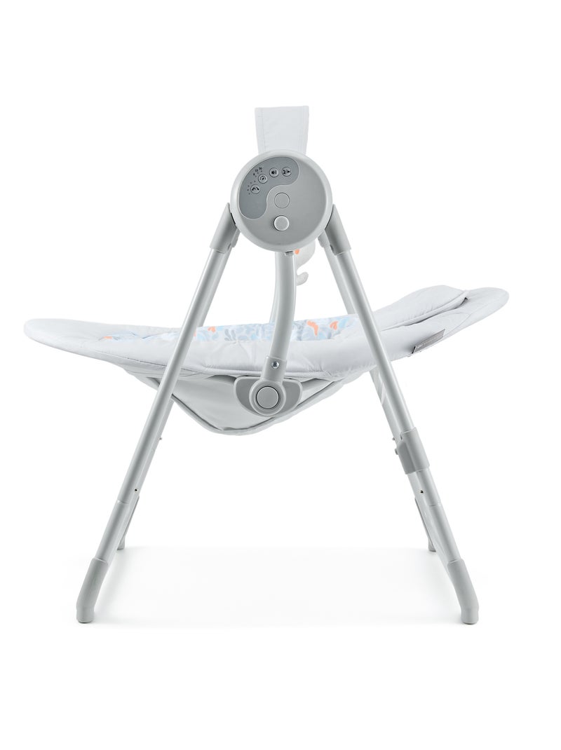 Balancelle-transat Kinderkraft SWINGEE avec 5 vitesses, 8 mélodies, pliable et légère Gris - Kiabi