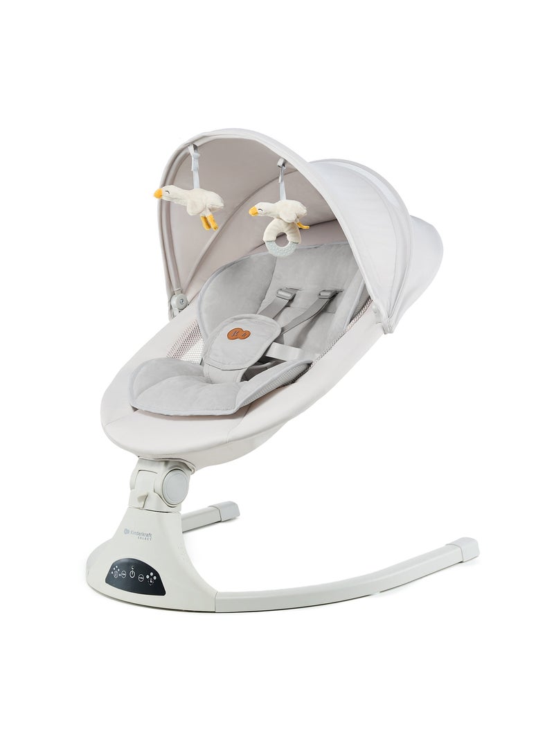 Balancelle-transat Kinderkraft TULSY électrique avec 5 vitesses, Bluetooth, télécommande et USB Beige - Kiabi