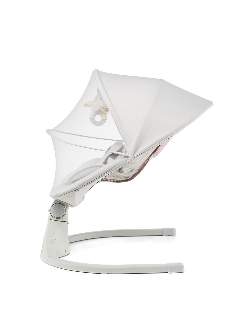 Balancelle-transat Kinderkraft TULSY électrique avec 5 vitesses, Bluetooth, télécommande et USB Beige - Kiabi