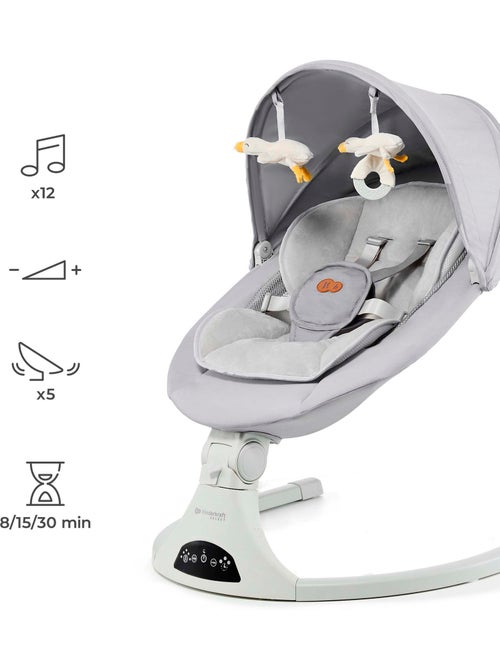 Balancelle-transat Kinderkraft TULSY électrique avec 5 vitesses, Bluetooth, télécommande et USB - Kiabi