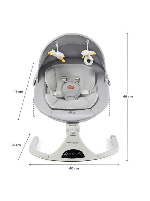 Balancelle-transat Kinderkraft TULSY électrique avec 5 vitesses, Bluetooth, télécommande et USB - Kiabi