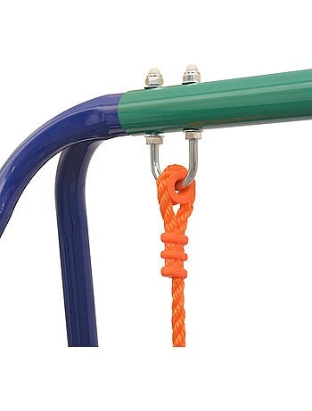 Balançoire 2-en-1 siège bébé et siège simple cadre acier vidaxl