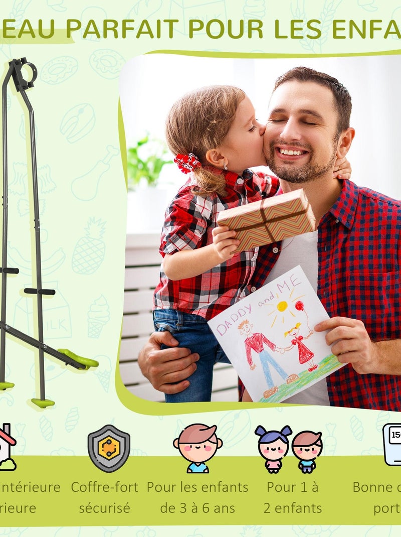Balançoire agrès face à face enfant gris vert Vert - Kiabi
