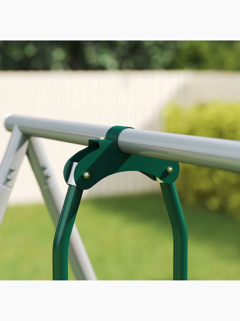 Balançoire aire de jeux 4+1 agrès acier Gris - Kiabi