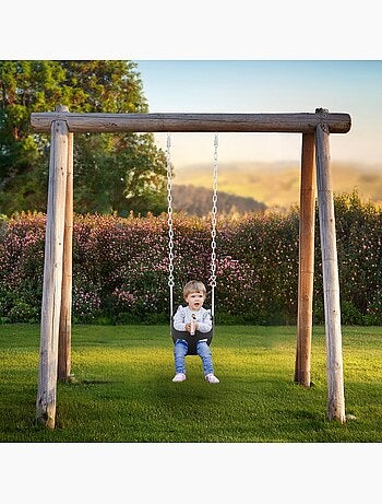 Balançoire Baquet Bébé HyperMotion - Assise EVA Confort & Sécurité Jardin 22kg