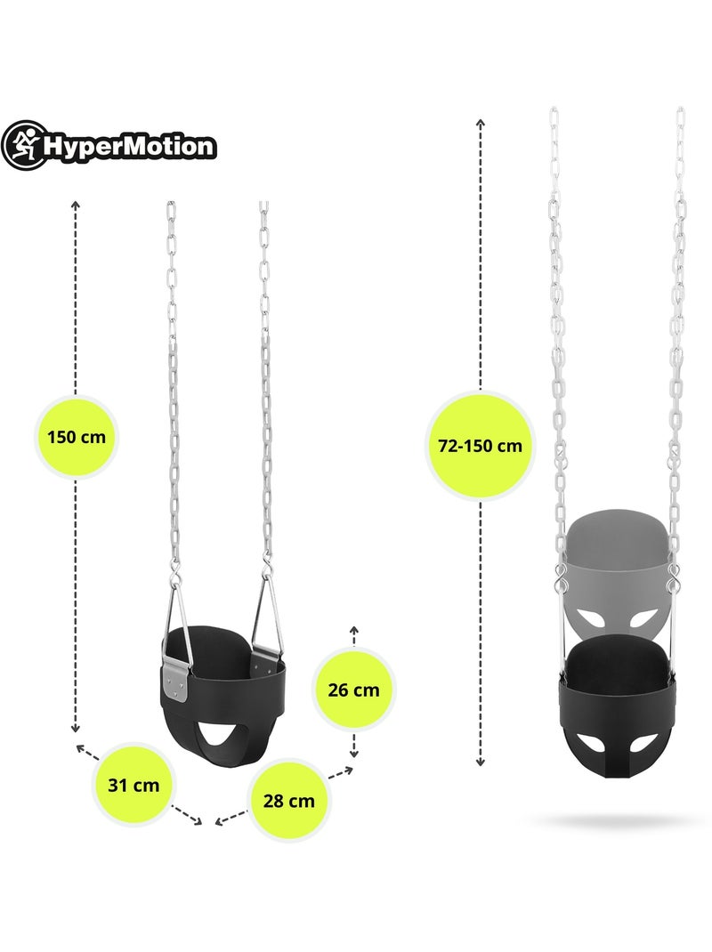 Balançoire Baquet Bébé HyperMotion - Assise EVA Confort & Sécurité Jardin 22kg Jaune - Kiabi