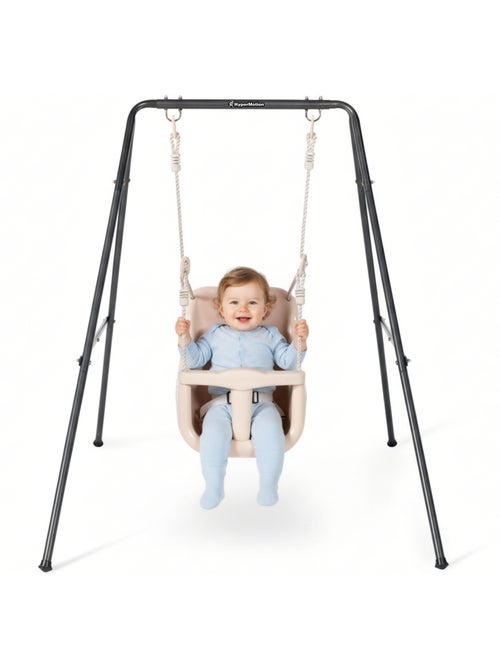 Balançoire Bébé avec Ceinture Sécurité, Structure Acier Stable, 6 mois+, int./ext. - Kiabi