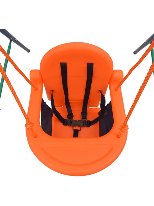 Balançoire bébé cadre acier siège ergonomique et harnais vidaxl - Kiabi