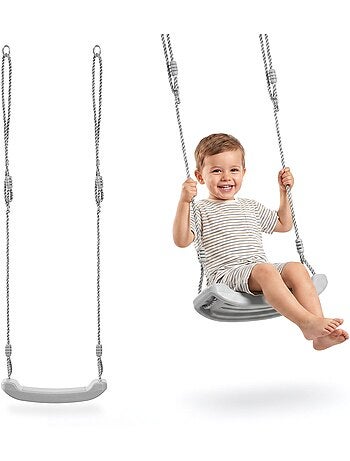 Balançoire de jardin pour enfant plastique corde antidérapante dim 42x17cm