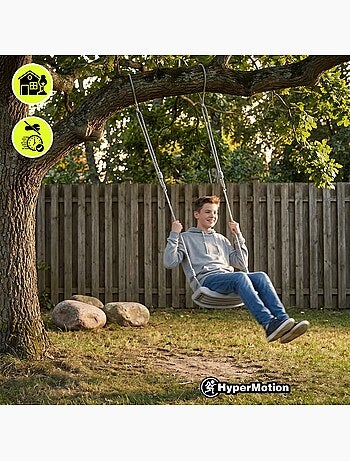 Balançoire de jardin pour enfant plastique corde antidérapante dim 42x17cm