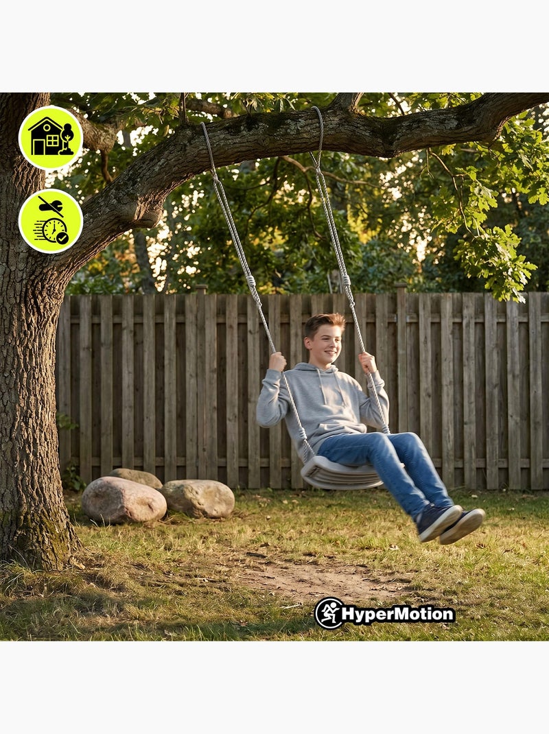 Balançoire de jardin pour enfant plastique corde antidérapante dim 42x17cm Gris - Kiabi