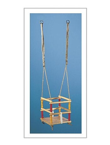 Balançoire en bois avec barres de sécurité