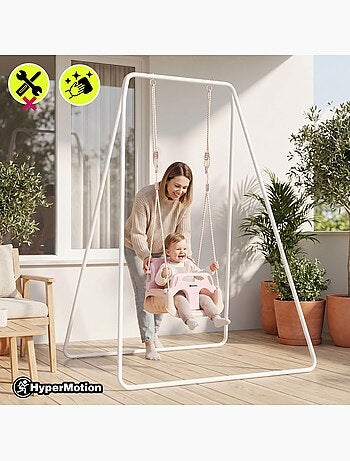 Balançoire évolutive 3 en 1 en plastique cocon nacelle dim 42 x 33 cm
