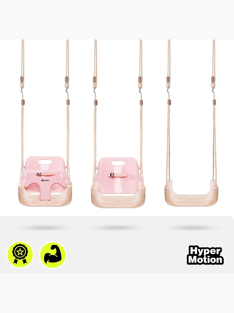 Balançoire évolutive 3 en 1 en plastique cocon nacelle dim 42 x 33 cm Rose - Kiabi