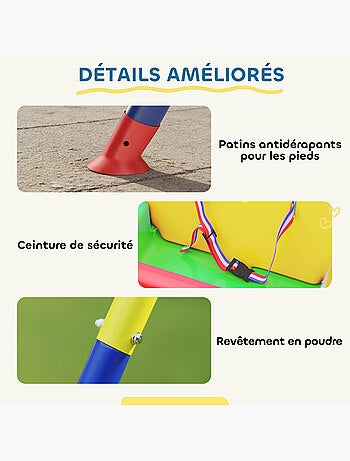 Balançoire évolutive 3 phases acier