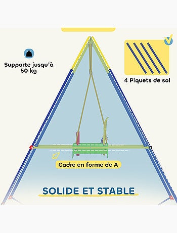 Balançoire évolutive 3 phases acier