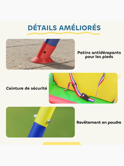 Balançoire évolutive 3 phases acier - Kiabi Balançoire évolutive 3 phases acier - Kiabi