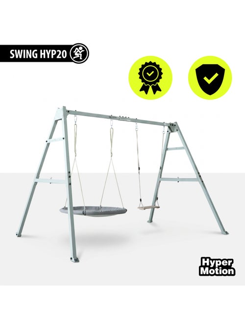 Balançoire HyperMotion 4 en 1 avec hamac, balançoire et nid-de-pie - Kiabi