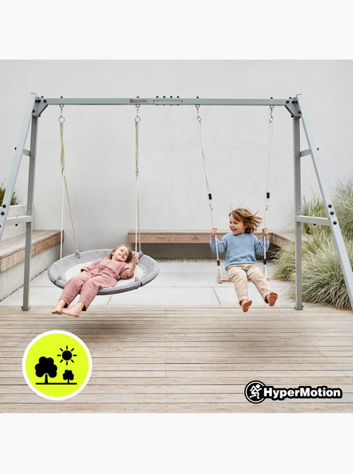 Balançoire HyperMotion 4 en 1 avec hamac, balançoire et nid-de-pie - Kiabi